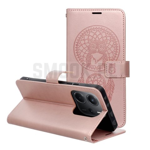 Etui z klapką na Motorola G17 Mezzo Book łapacz snów złoto-różowe