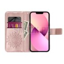 Etui z klapką na Motorola G17 Mezzo Book mandala złoto-różowe