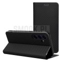 Etui z klapką na Samsung A27 Luna Book Carbon czarne