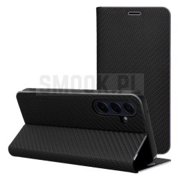 Etui z klapką na Samsung A27 Luna Book Carbon czarne