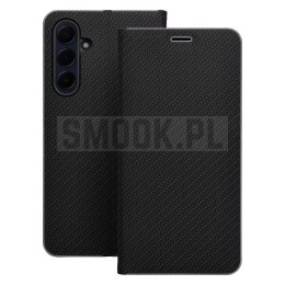 Etui z klapką na Samsung A27 Luna Book Carbon czarne