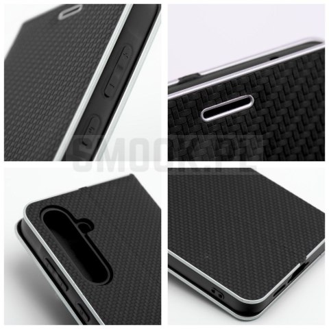 Etui z klapką na Samsung A27 Luna Book Carbon czarne