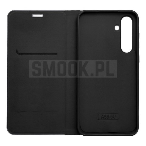 Etui z klapką na Samsung A27 Luna Book Carbon czarne