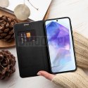 Etui z klapką na Samsung A27 Luna Book Carbon czarne