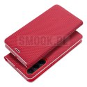 Etui z klapką na Samsung A27 Luna Book Carbon czerwone