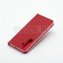 Etui z klapką na Samsung A27 Luna Book Carbon czerwone
