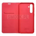 Etui z klapką na Samsung A27 Luna Book Carbon czerwone