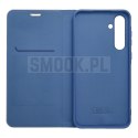 Etui z klapką na Samsung A27 Luna Book Carbon niebieskie