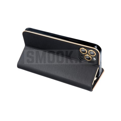 Etui z klapką na Samsung A27 Luna Book Gold czarny