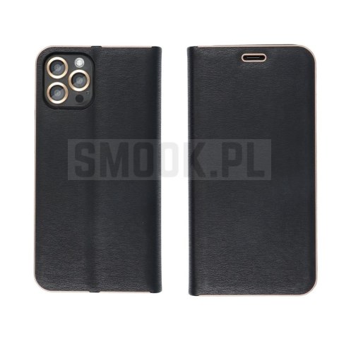 Etui z klapką na Samsung A27 Luna Book Gold czarny