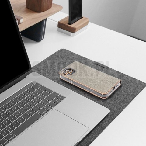 Etui z klapką na Samsung A27 Luna Book Gold srebrne