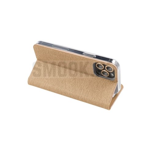 Etui z klapką na Samsung A27 Luna Book Gold złote