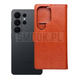 Etui z klapką na Samsung A27 Mezzo Book koty brązowe