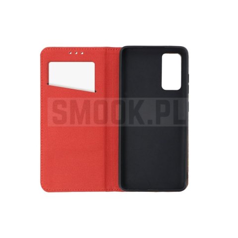 Etui z klapką na Samsung A27 Smart Pro Book skórzane bordowe
