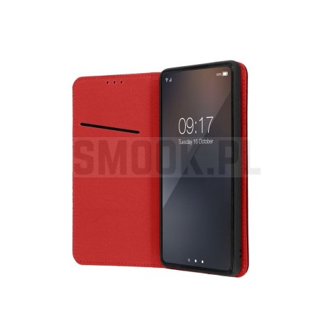 Etui z klapką na Samsung A27 Smart Pro Book skórzane bordowe