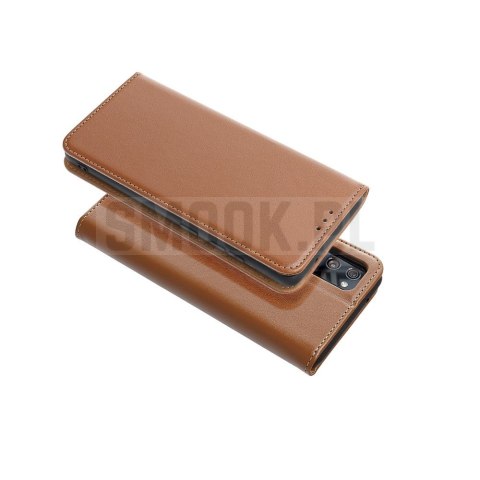 Etui z klapką na Samsung A27 Smart Pro Book skórzane brązowe