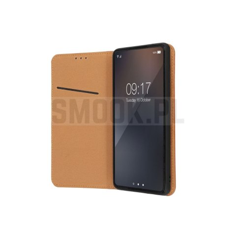 Etui z klapką na Samsung A27 Smart Pro Book skórzane brązowe