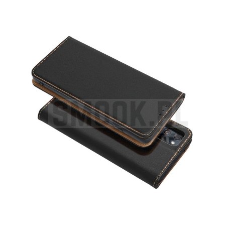 Etui z klapką na Samsung A27 Smart Pro Book skórzane czarne