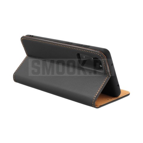 Etui z klapką na Samsung A27 Smart Pro Book skórzane czarne