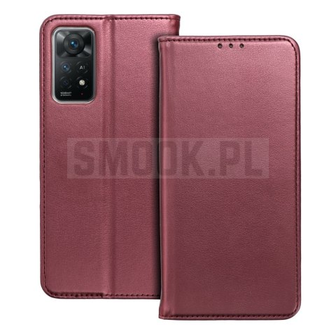 Etui z klapką na Xiaomi Redmi 17C Smart Magneto burgundowe
