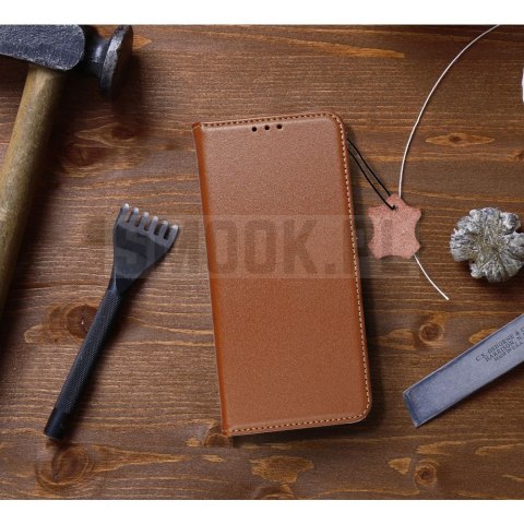 Etui z klapką na Xiaomi Redmi 17C Smart Pro Book skórzane brązowy