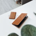 Etui z klapką na Xiaomi Redmi 17C Smart Pro Book skórzane brązowy