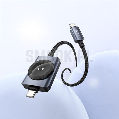 Kabel Hoco USB C do USB C PD100W z funcją ładowania iWatcha 1,2 m CW66 czarny