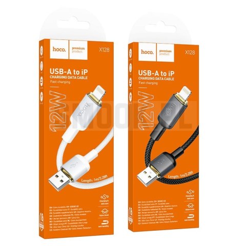 Kabel USB A do Lightning Hoco 2,4A 1 m X128 Benefit czarny