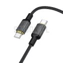 Kabel USB C do USB C Hoco 3A 60W 1 m X128 Benefit czarny