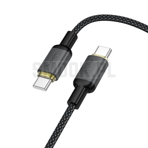 Kabel USB C do USB C Hoco 3A 60W 1 m X128 Benefit czarny