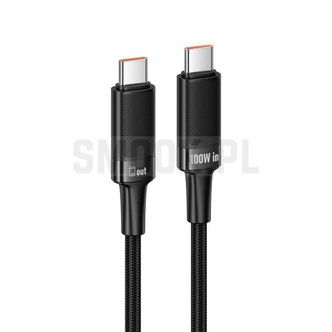 Kabel USB C do USB C Hoco PD 5A 100W 1,2 m U153 Extreme czarny