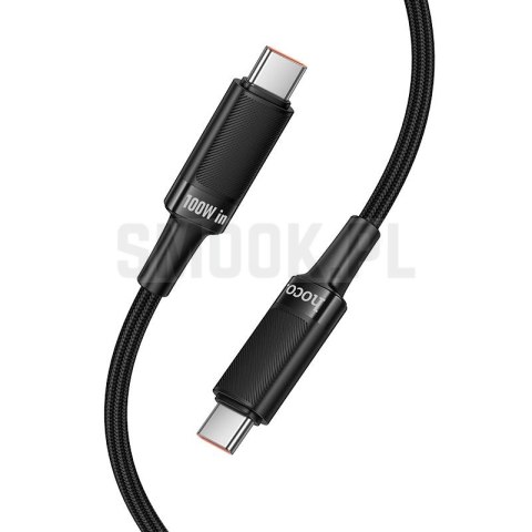 Kabel USB C do USB C Hoco PD 5A 100W 1,2 m U153 Extreme czarny