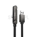 Kabel z podstawką USB A do USB C Hoco 3A 1,2 m U150 Exquisite czarny