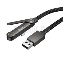 Kabel z podstawką USB A do USB C Hoco 3A 1,2 m U150 Exquisite czarny