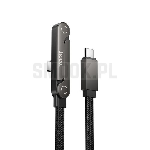 Kabel z podstawką USB C do USB C Hoco PD 60W 1,2 m U150 Exquisite czarny