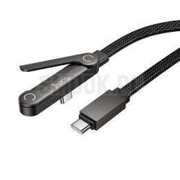 Kabel z podstawką USB C do USB C Hoco PD 60W 1,2 m U150 Exquisite czarny