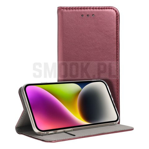 Etui z klapką na Samsung S26 FE Smart Magneto burgundowe