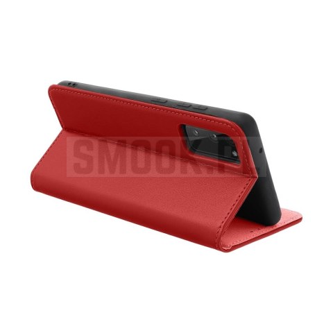 Etui z klapką na Xiaomi Redmi 17C Smart Pro Book skórzane bordowe