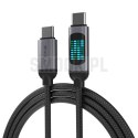 Kabel USB X-ONE FlowLink Running LED - typ C do C max 100W 1,2m czarny