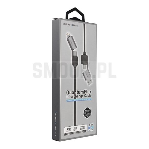 Kabel USB X-ONE QuantumFlex - typ C do C max 60W 1,2m czarny