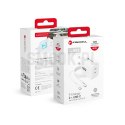 Ładowarka sieciowa do telefonu Forcell F-Energy GaN III Crystal Color 2x USB C AVS SSFC3.0 60W + kabel USB C do USB C VT-60 biał