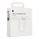 Oryginalny Adapter USB C do 3,5mm Apple MW2Q3ZM/A A2155 blister biały