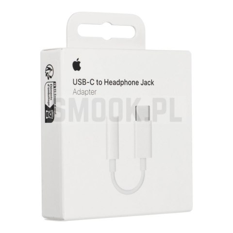 Oryginalny Adapter USB C do 3,5mm Apple MW2Q3ZM/A A2155 blister biały