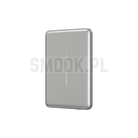 Power bank X-ONE Razor 2 Magcharge Ultraslim (7,6mm) kompatybilny z MagSafe 5000mAh - srebrny