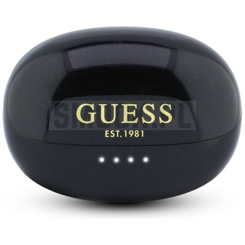 Sluchawki bezprzewodowe douszne OWS Guess Metalic Finish Electropated Parts Classic Logo czarne