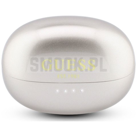 Sluchawki bezprzewodowe douszne OWS Guess Metalic Finish Electropated Parts Classic Logo złote