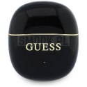 Słuchawki bezprzewodowe douszne TWS Guess Glossy Gold Line Classic czarne