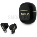 Słuchawki bezprzewodowe douszne TWS Guess Glossy Gold Line Classic czarne