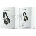 Słuchawki bezprzewodowe nauszne Guess ENC 4G Gold Script Metal czarne