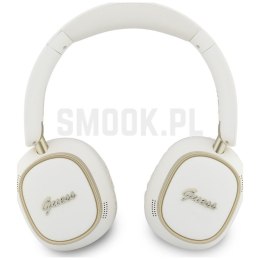 Słuchawki bezprzewodowe nauszne Guess ENC Rectangle Metal Script białe